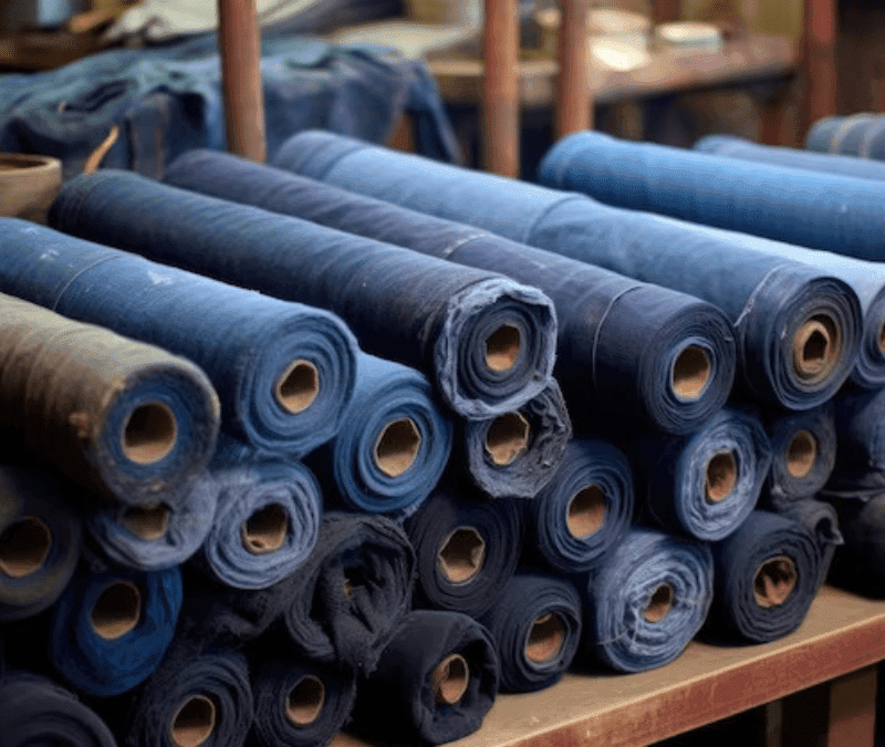 Denim fabric rolls