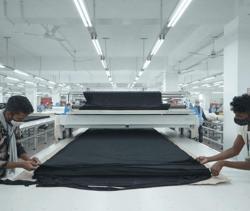 Fabric spreading process